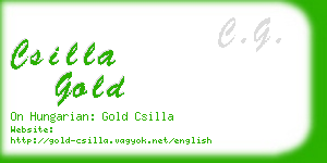 csilla gold business card